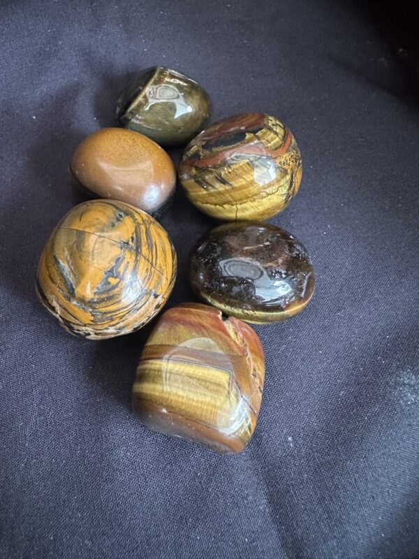 Yellow Tigers Eye Tumbled Stones