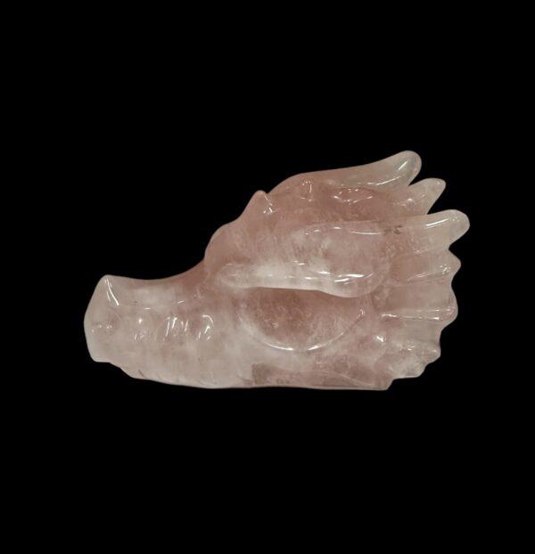 Large Rose Quartz Dragon Head - Image 2