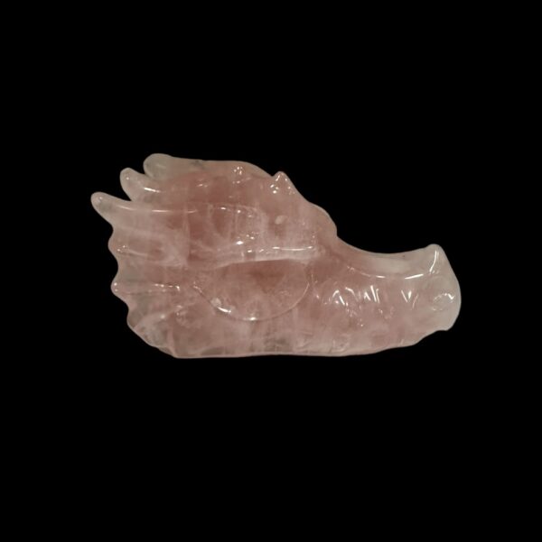 Large Rose Quartz Dragon Head