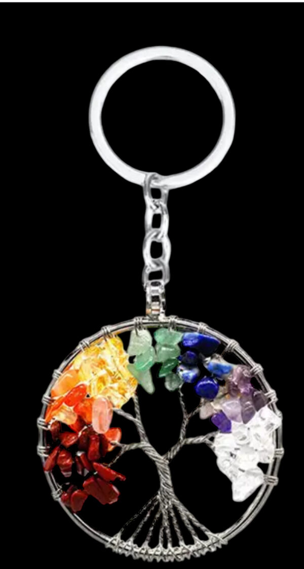 7 Chakra Tree Of Life Keyring